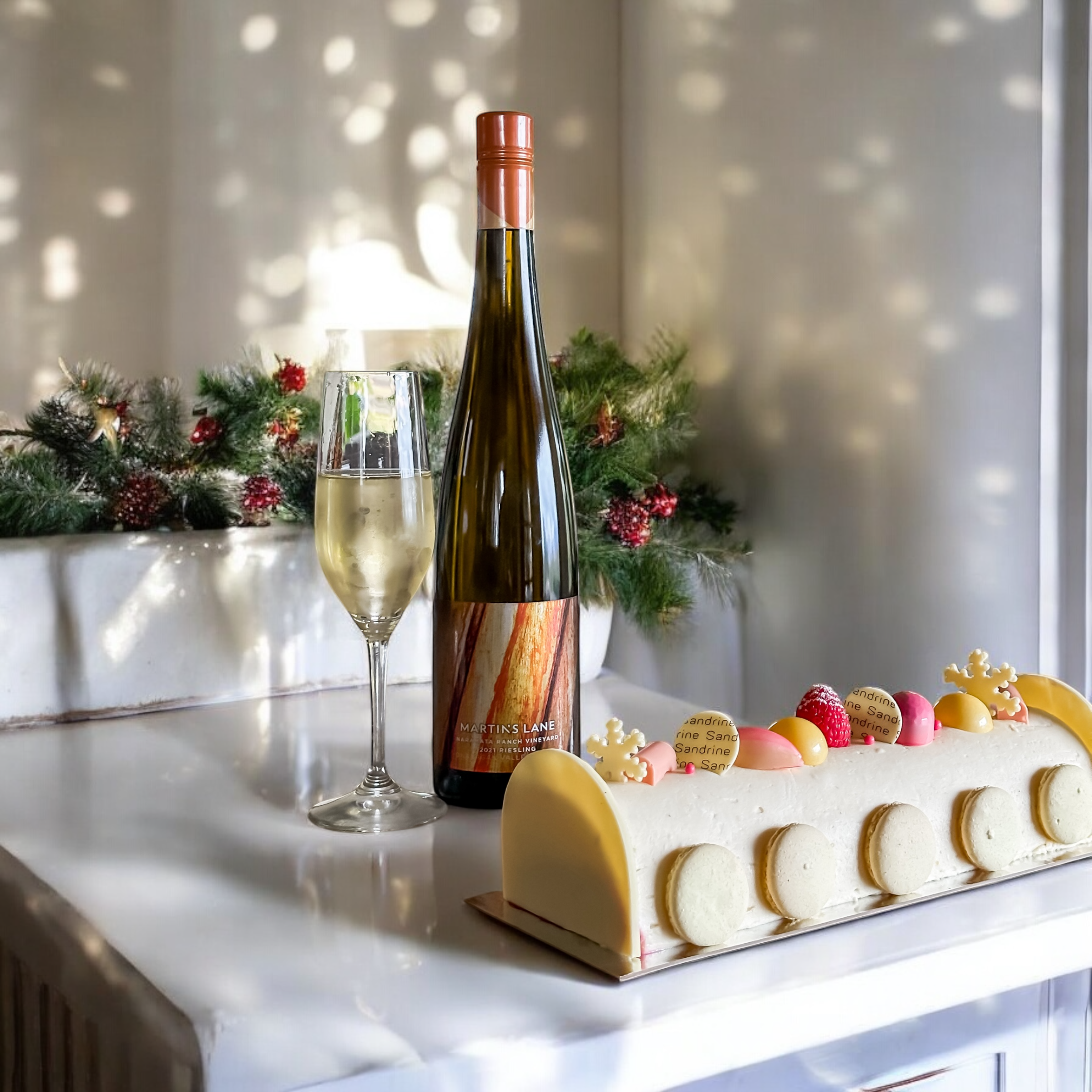 Yule log / Bûche de Noel - Lemon & Raspberry