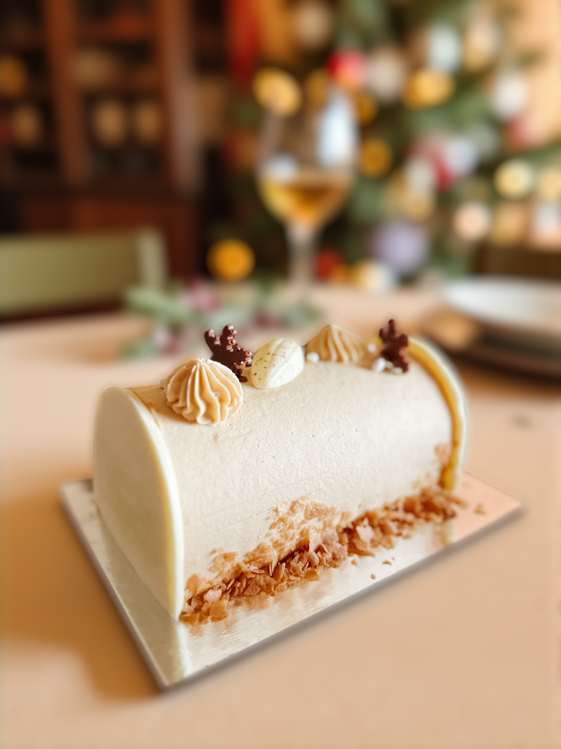 Yule log / Bûche de Noel - Pear & Creamy Caramel