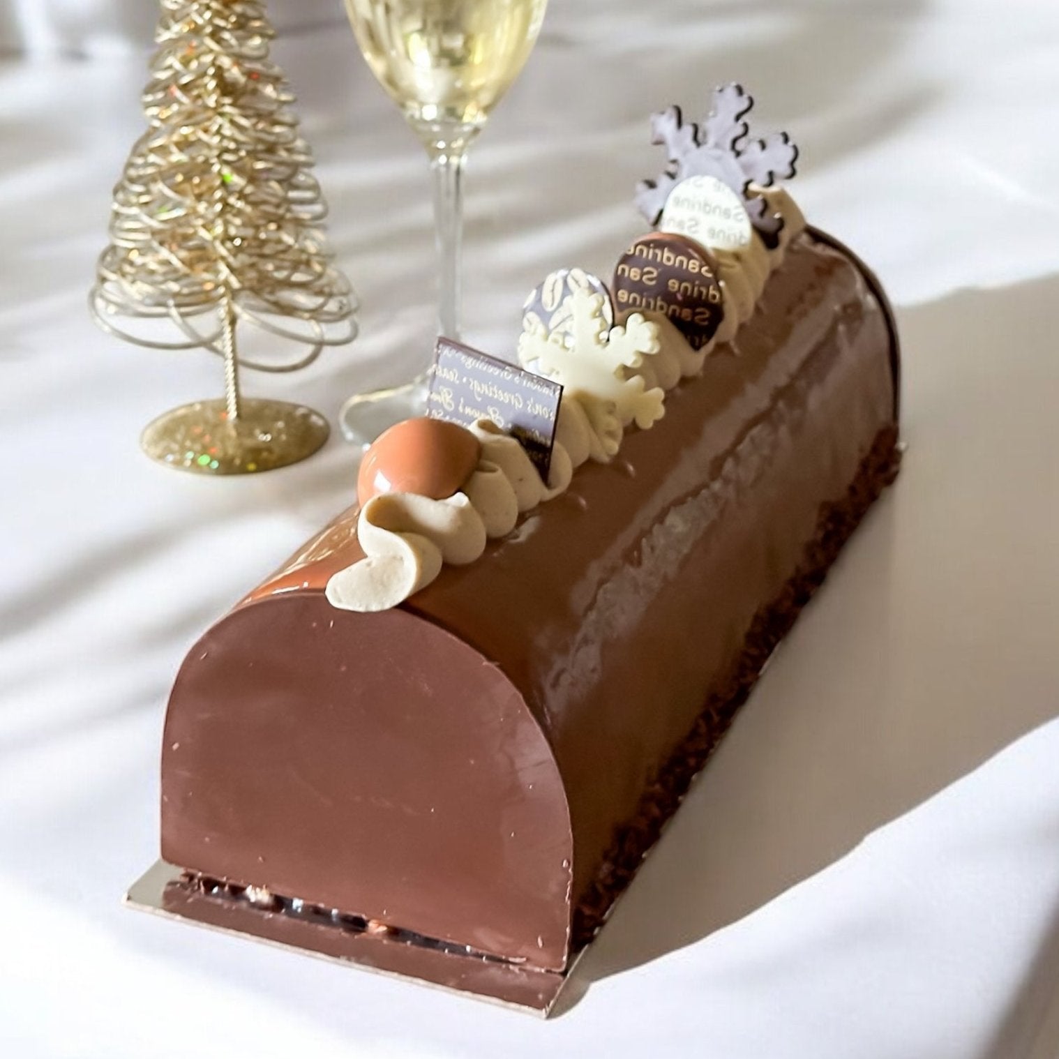 Yule log / Bûche de Noel  - Coffee & Hazelnut